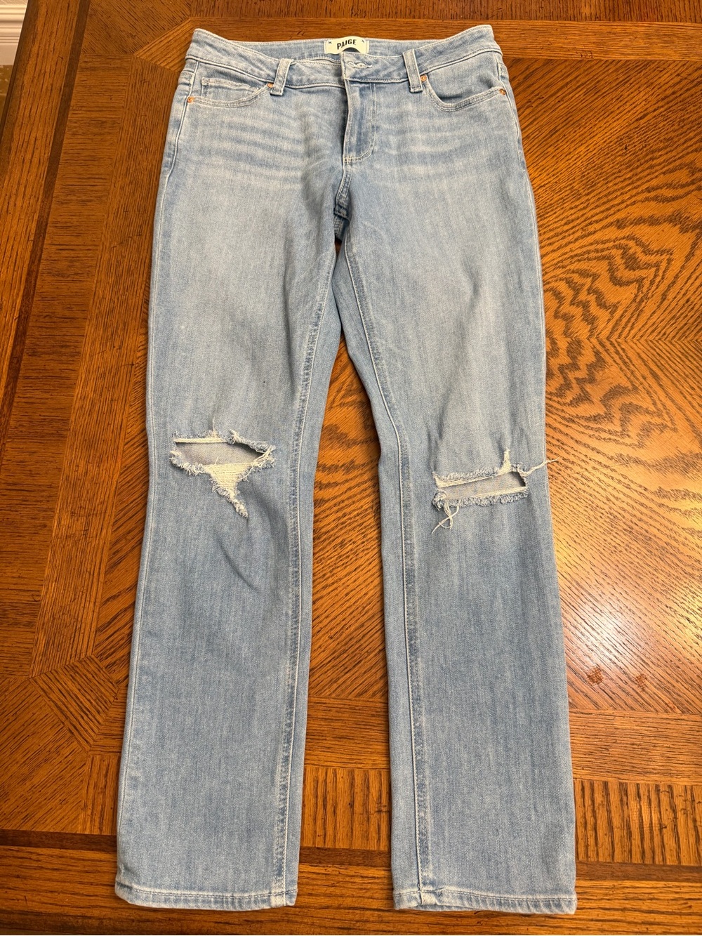 Paige Light Blue Women's Distressed Jeans